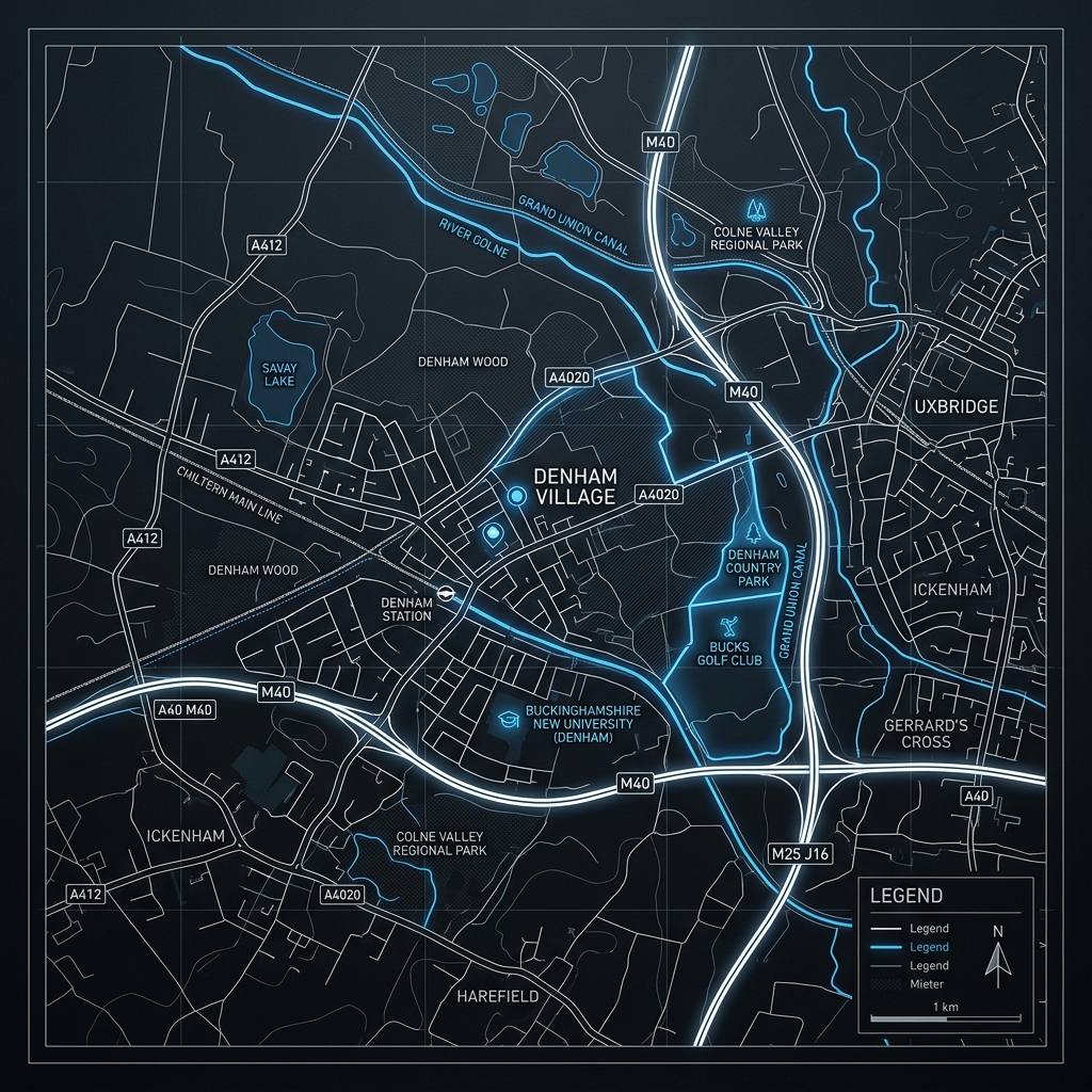 Service Area Map - Denham